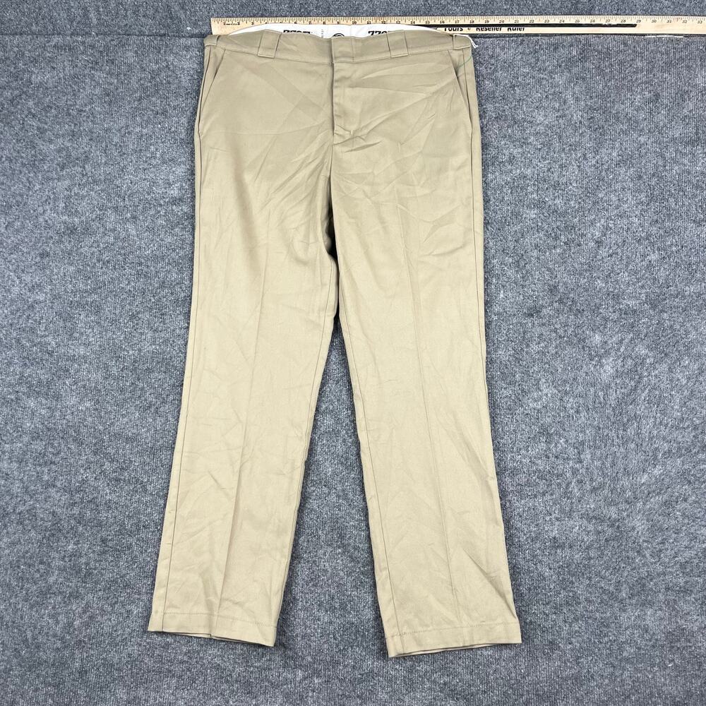 Dickies‎ Pants Womens Size 12 Khaki Work Chino Straight Leg Poly Cotton Uniform